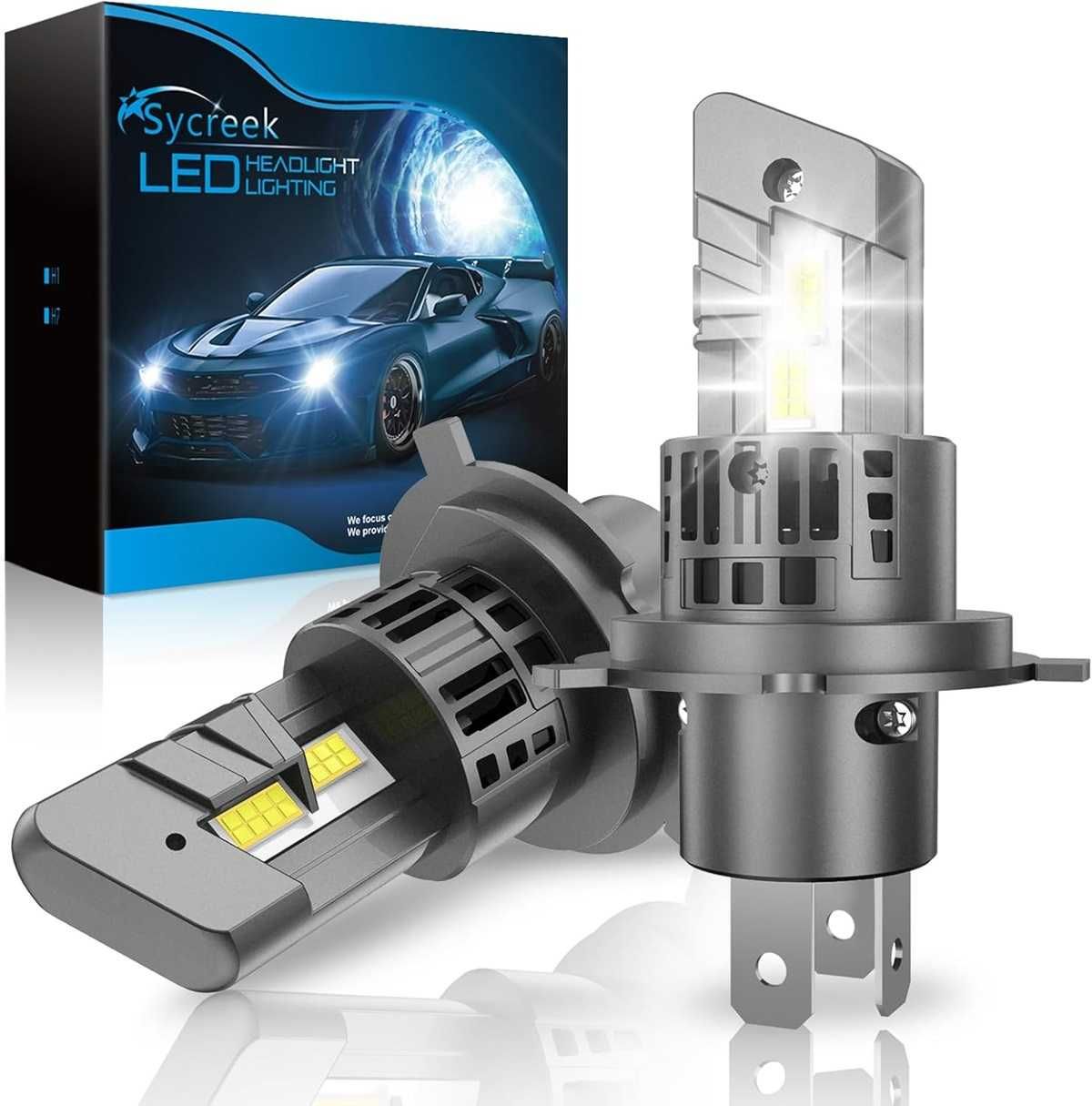 60W LED Мини Диодни крушки H4 12V - 6500K