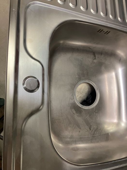 Кухненска мивка алпака с десен плот, 80х60х16cm, неизползвана