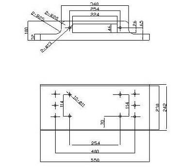 Suport/placa troliu auto 13500-20000 lbs 58cm