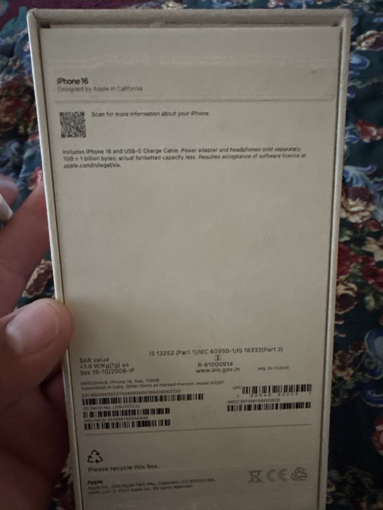 Iphone 16 128 gb 100%