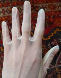 Свадебные перчатки замша