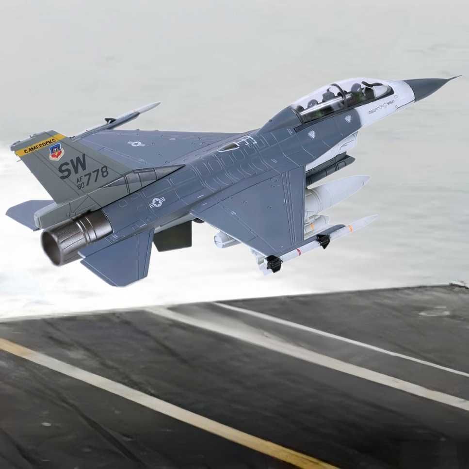 Macheta avion metalica F-16D USAF Mig Killer 92 scara 1:72 21cm
