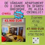 De vânzare  apartament cu 2 camere în Sfântu Gheorghe, Aleea Crinului