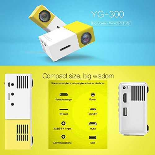 Нов YG300 LED видео 4 цвята проектор/Full HD/домашно кино/дистанцио