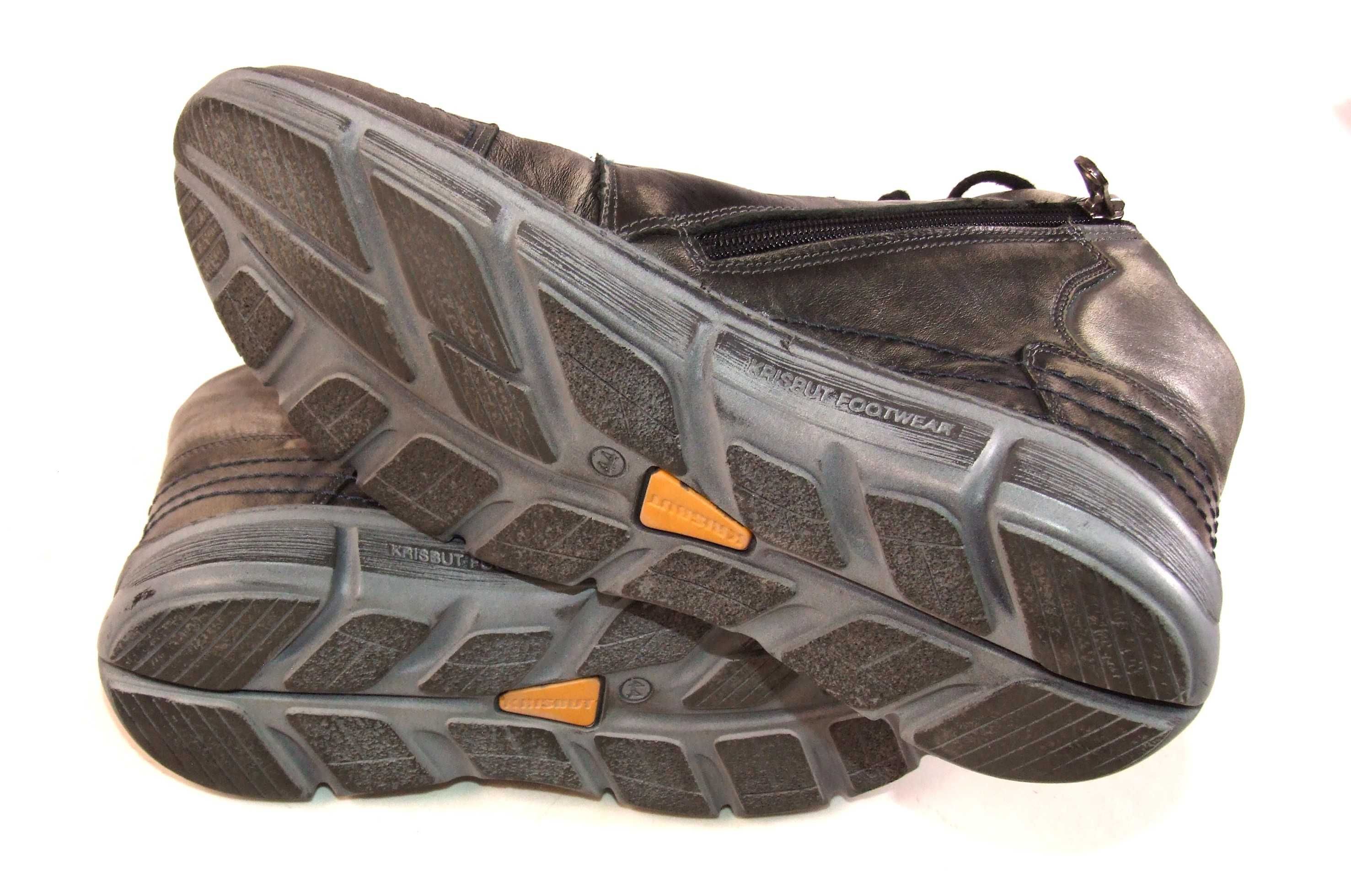 Ghete casual KRISBUT barbati, mas. 44, imblanite, piele naturala, NOI