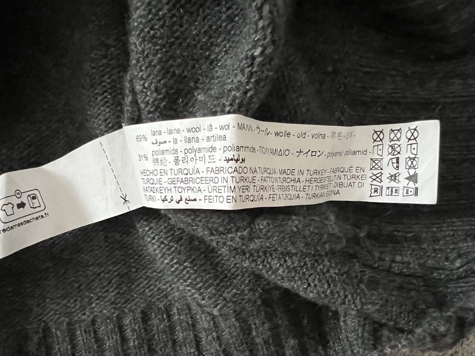 Pulovar Zara la baza gatului culoare gri