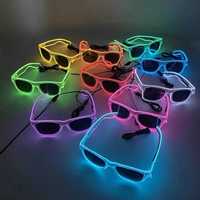 Set ochelari de petrecere luminosi cu fir Plarths, 5 bucati