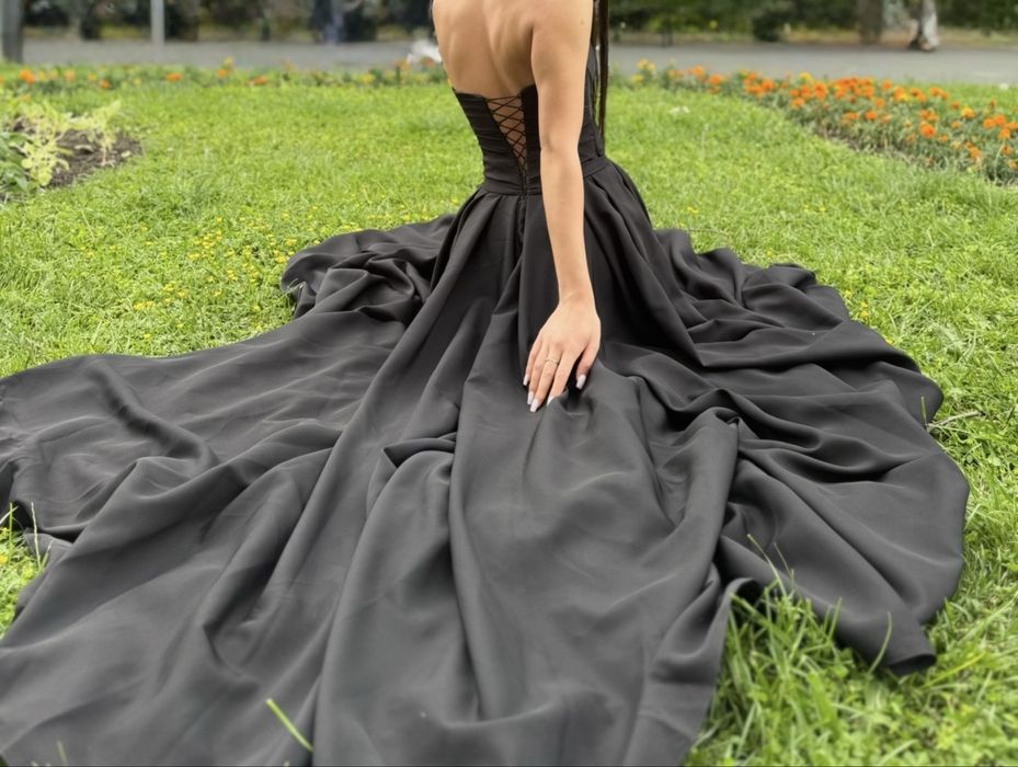 Stoyan Radichev Официална дълга черна рокля размер XS-S