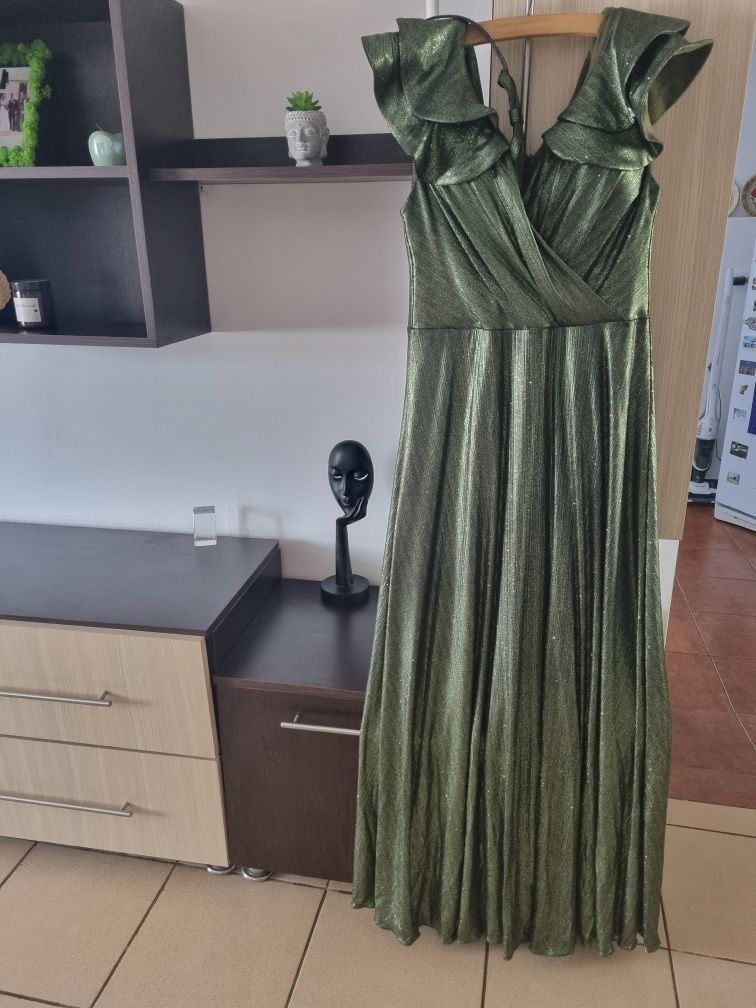 Rochie nașă verde