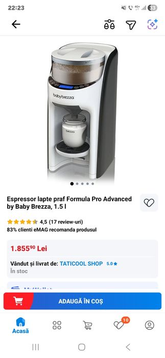Espresor lapte praf Baby Brezza Pro Advanced