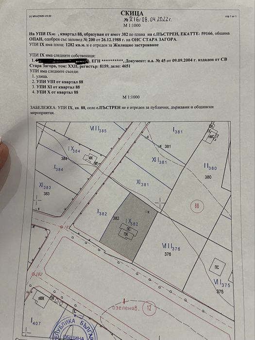 Къща с парцел в с.Пъстрен
