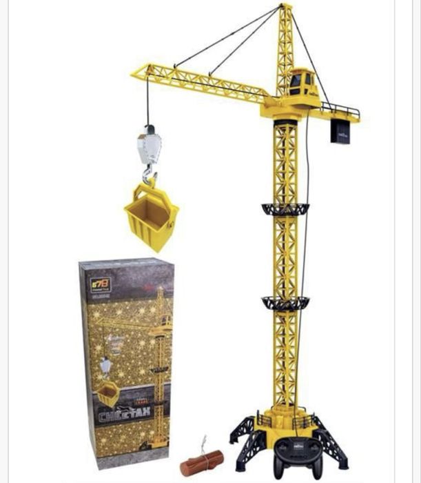 Jucarie macara cu telecomanda si accesorii, 1,28m, NOUA