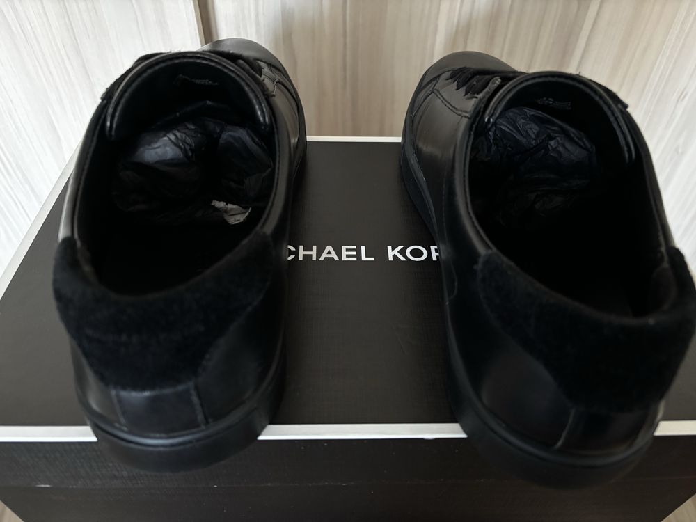 Michael Kors Мъжки Черни Кожени Обувки