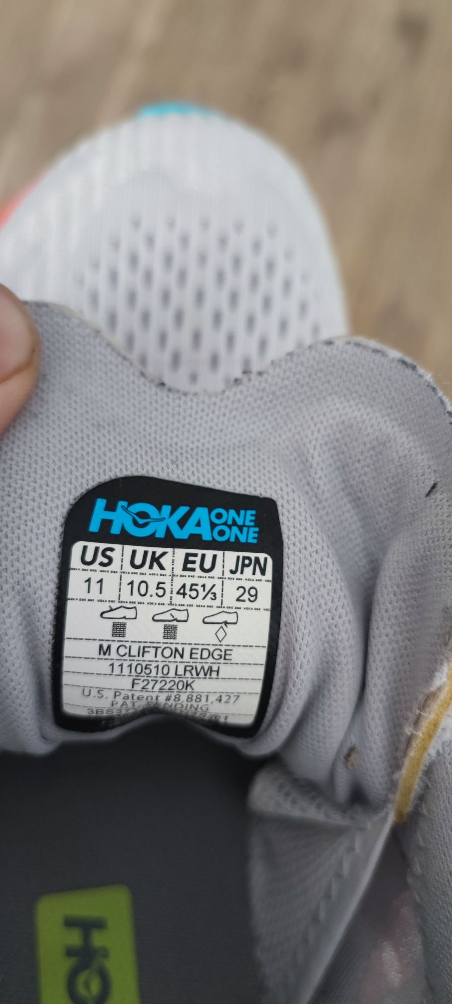 Hoka One One Clifton edge M номер 45 1/3