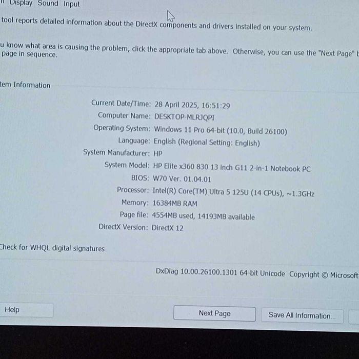 ( ag42) Laptop HP x360 Intel Core Ultra 5   b39.1/48 * 2 ani garantie*