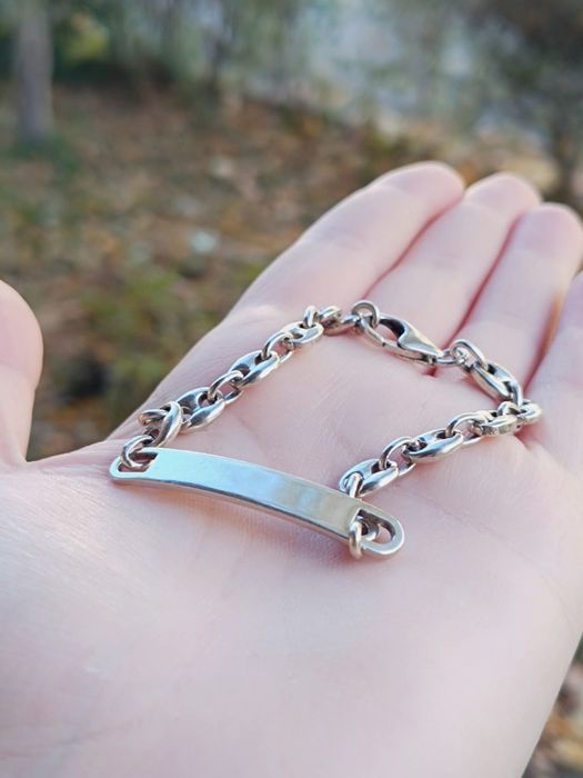 Veche bratara masiva din argint de 925