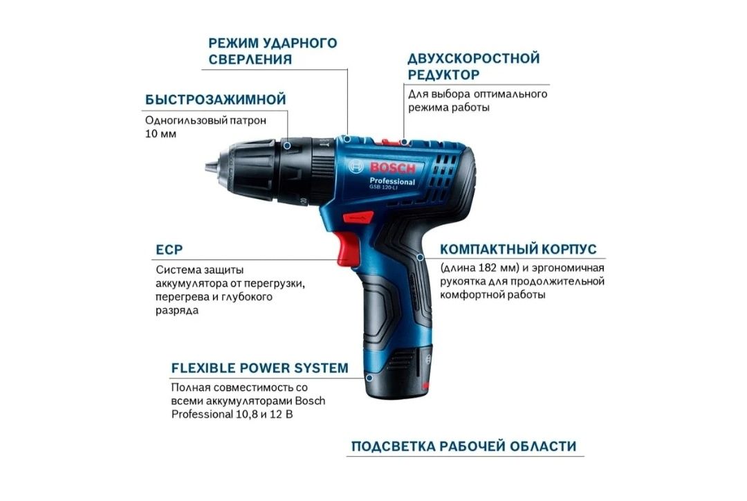 Bosch шуруповерт GSR 120-LI 06019G8000 
Bosch шуруповерт GSR 120-LI 0