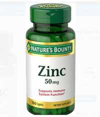 Nature's Bounty Zinc 50 mg, 100 Caplets USA Американский цинк Оригинал