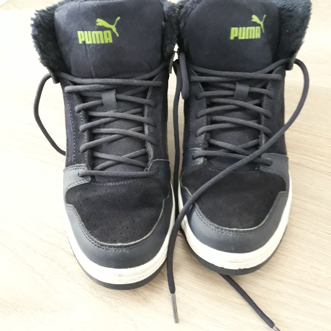 Puma , mar 39- Pantofi sport mid-cut de piele ecologica si piele intoa