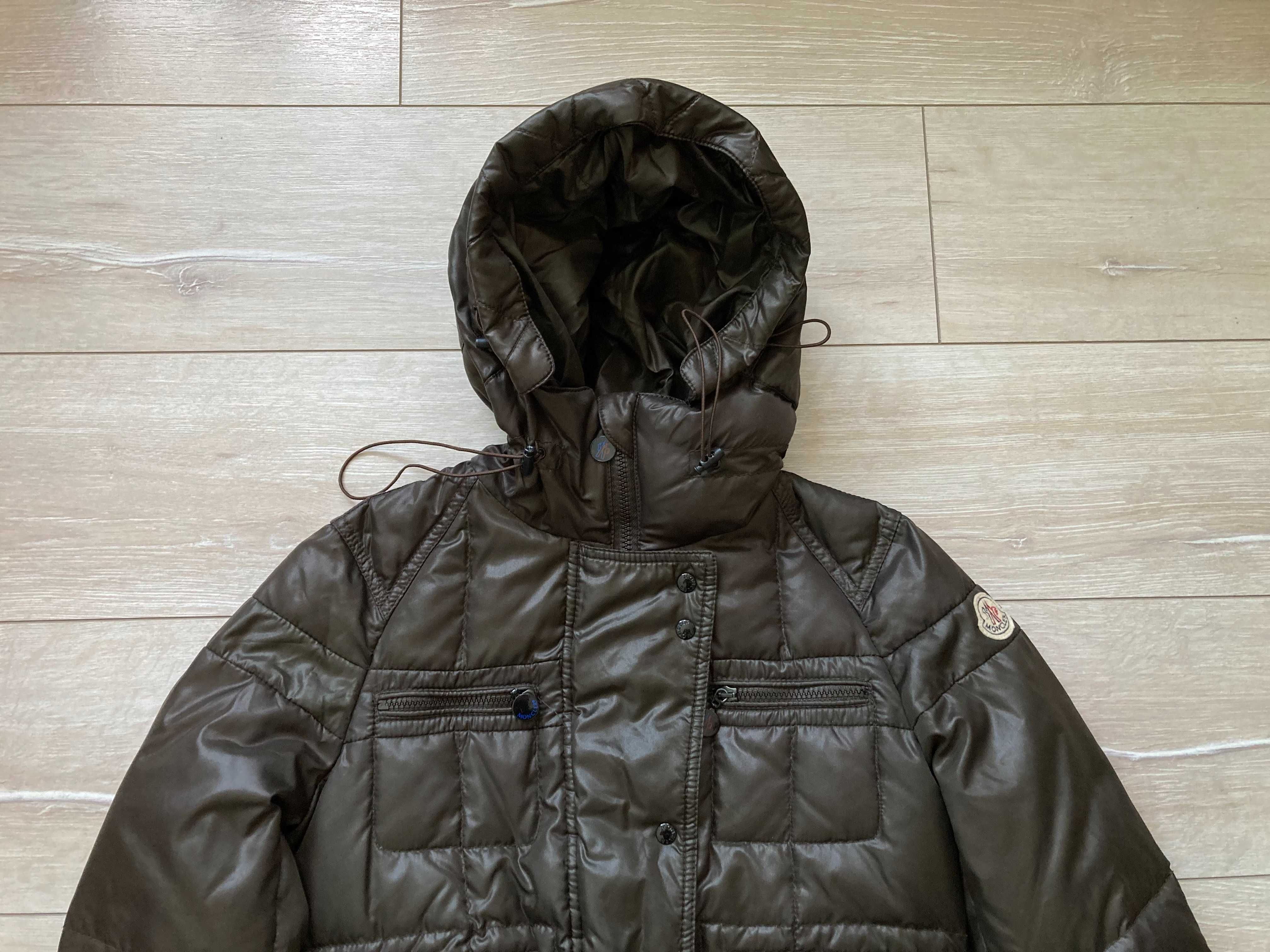 ОРИГИНАЛНО Moncler Georgia кафяво пухено яке размер 1 / S