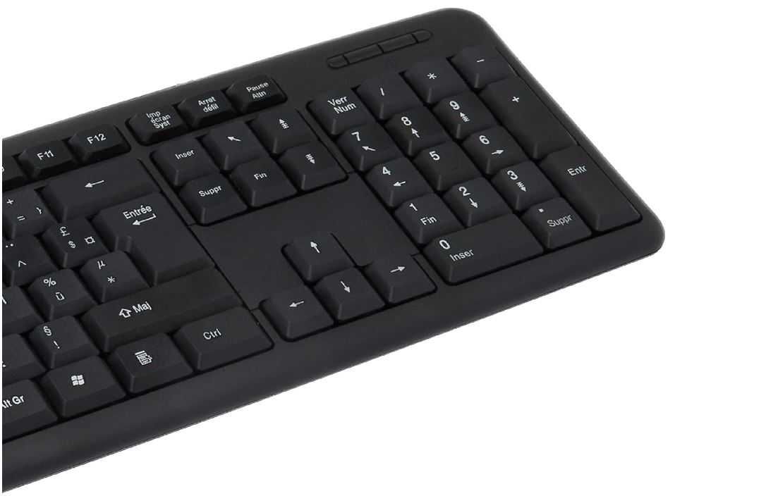 Чисто Новa USB клавиатура APM AZERTY 105 клавиша цифров блок