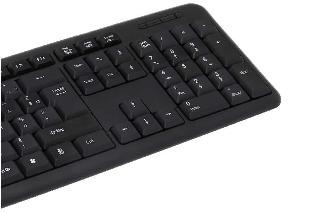 Чисто Новa USB калвиатура APM AZERTY 105 клавиша цифров блок