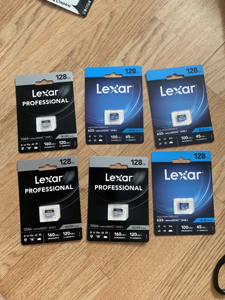 Карты памяти Lexar microSD 128gb