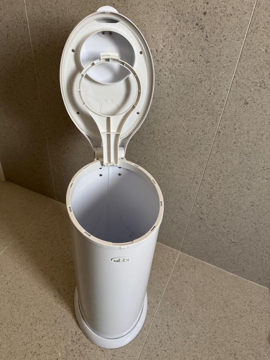 Cos pentru scutece bebelusi, Otel, Alb