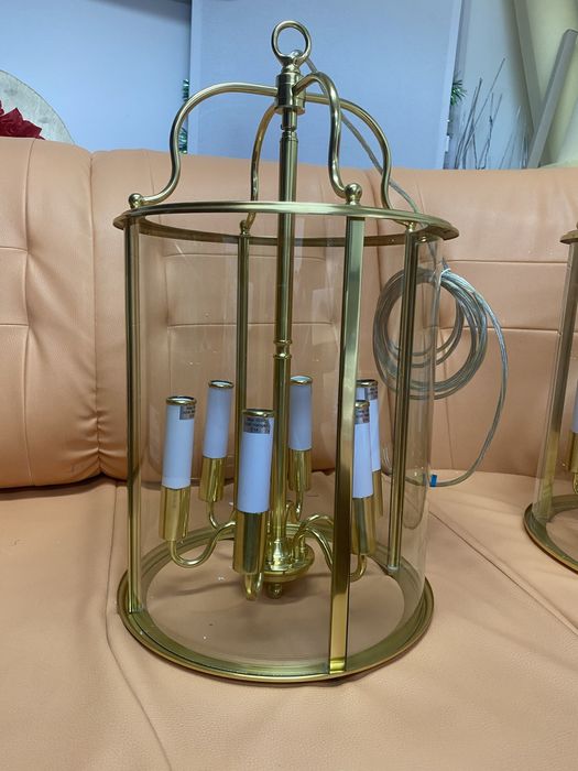 Lampă suspendată Gentry, 4xE14, alamă