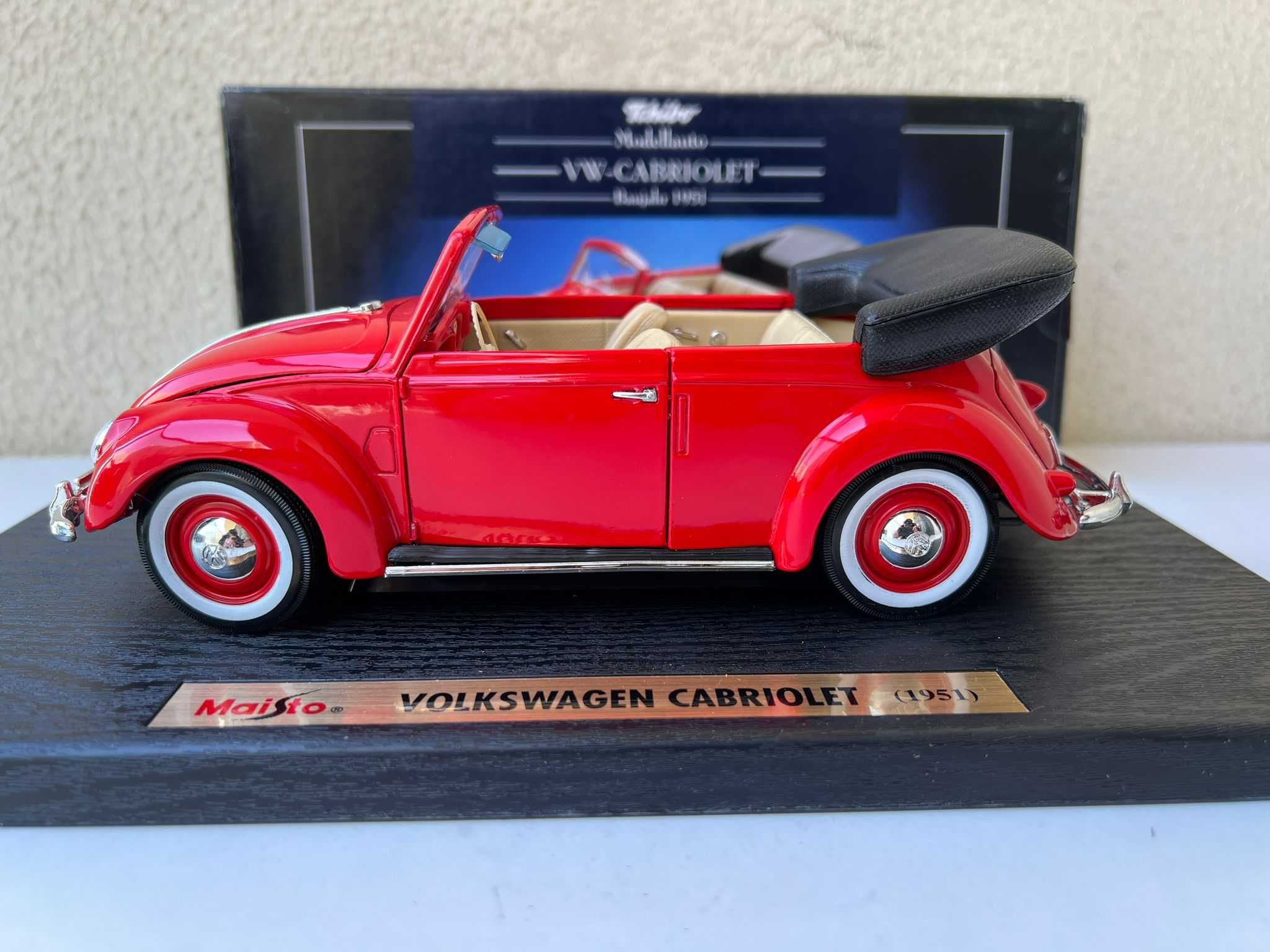 Macheta Auto 1/18 Tchibo Maisto Volkswagen Cabriolet 1951