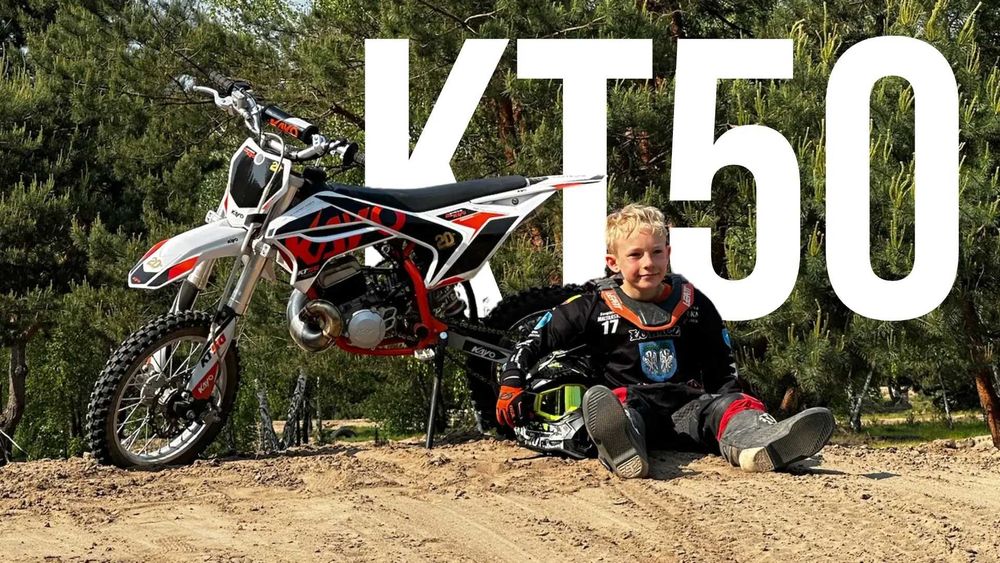 MYMOTO CLUJ vinde :KAYO - motocicleta copii offroad KT50- roti 14"/12"