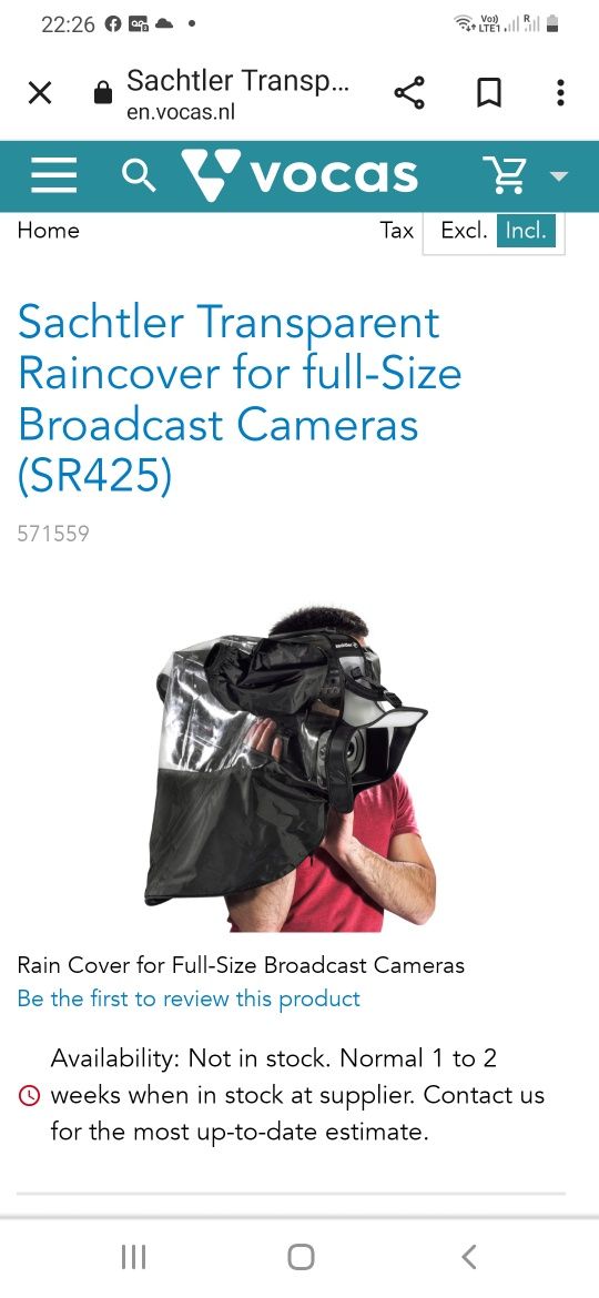 Rain Cover pentru Camera