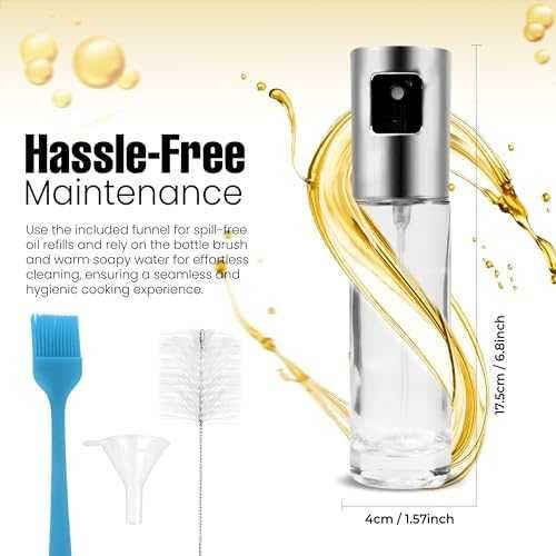 Нова Стъклена маслена спрей бутилка 100 мл за готвене и печене кухня