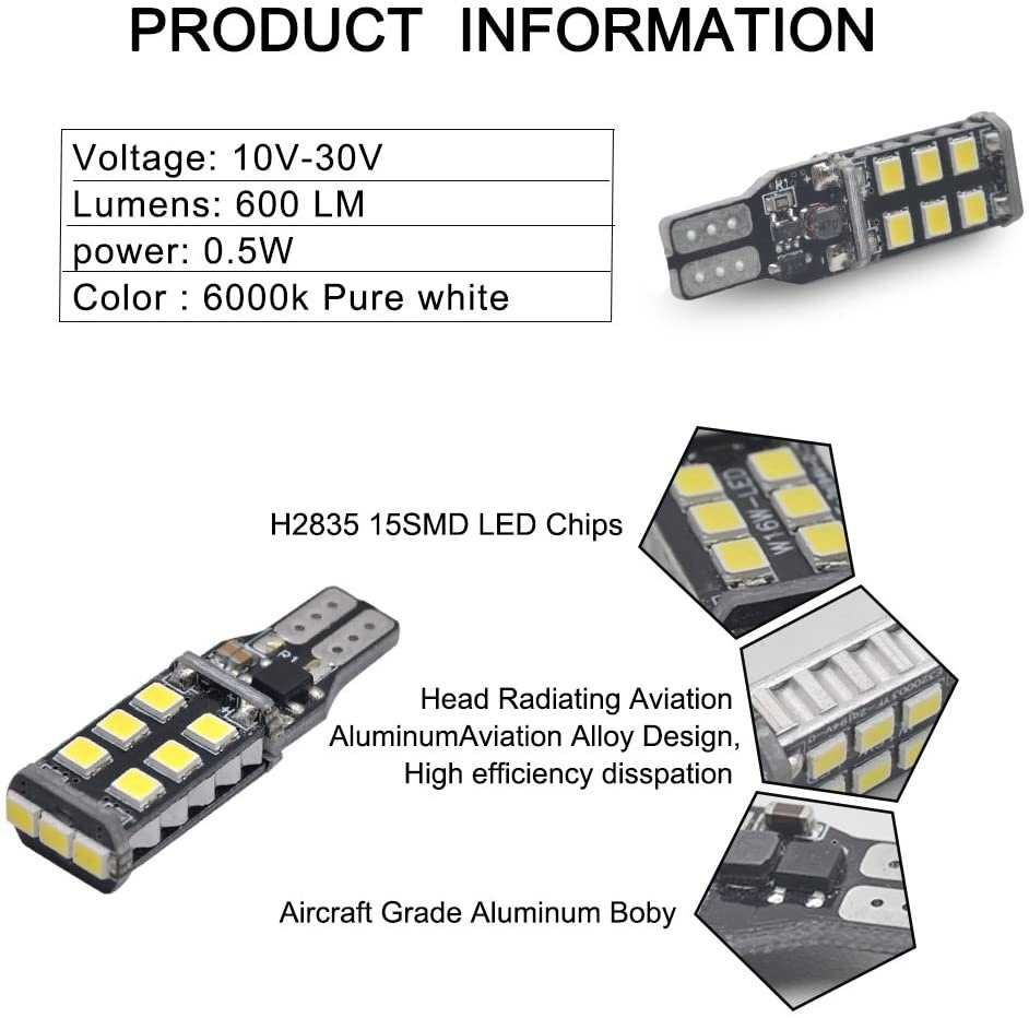 LED Лед Диодни Крушки, Крушка За Габарит, COB Т10 W5W 300lm 12V Бяла