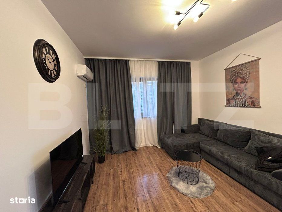 Apartament cu 2 camere, 44 mp, prima inchiriere, bloc nou, zona Brazda