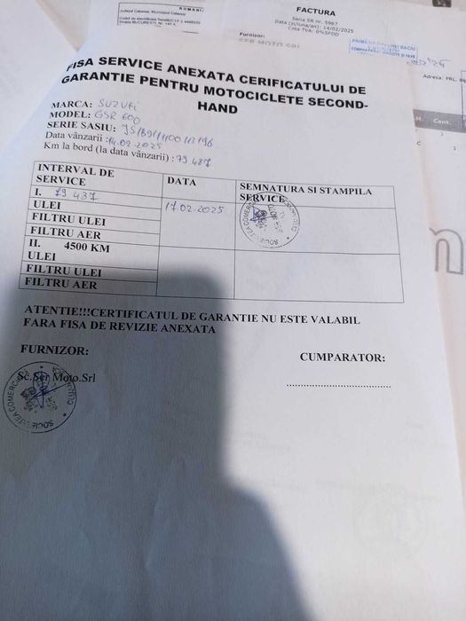 Încă în garanție!!! Suzuki GSR 600 - 2006