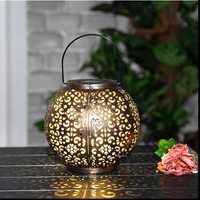 Декоративен фенер -топка, Соларен, Висяща, марокански дизайн, Ø21x18cm