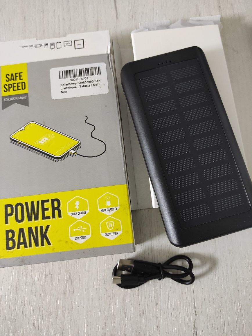Power bank 30000mAh încărcare solară