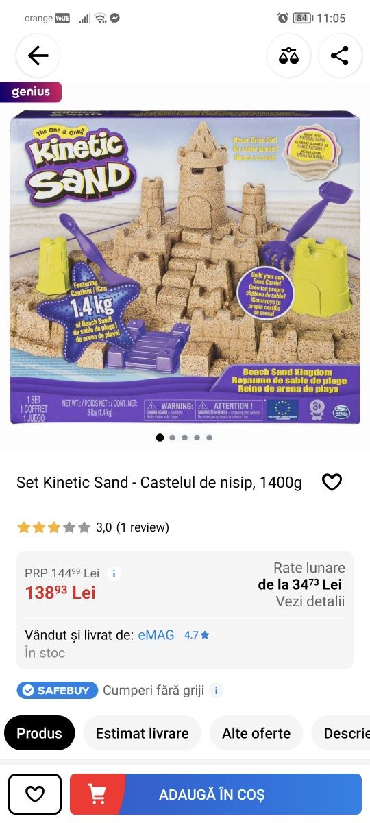 Nisip kinetic Kinetic Sand