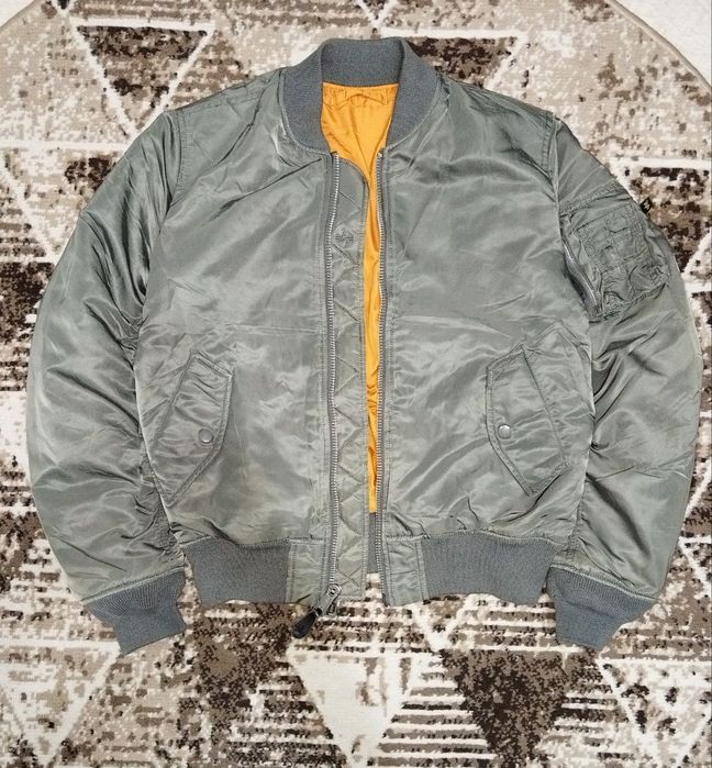 Бомбер ALPHA INDUSTRIES MA-1 flight jacket silver