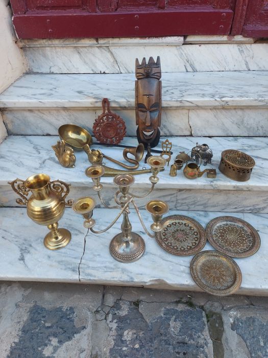 Lot obiecte decor bronz