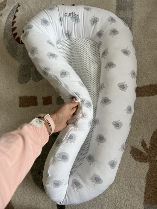 Дишащо бебешко гнездо purflo, размери 85 х 55 х 11