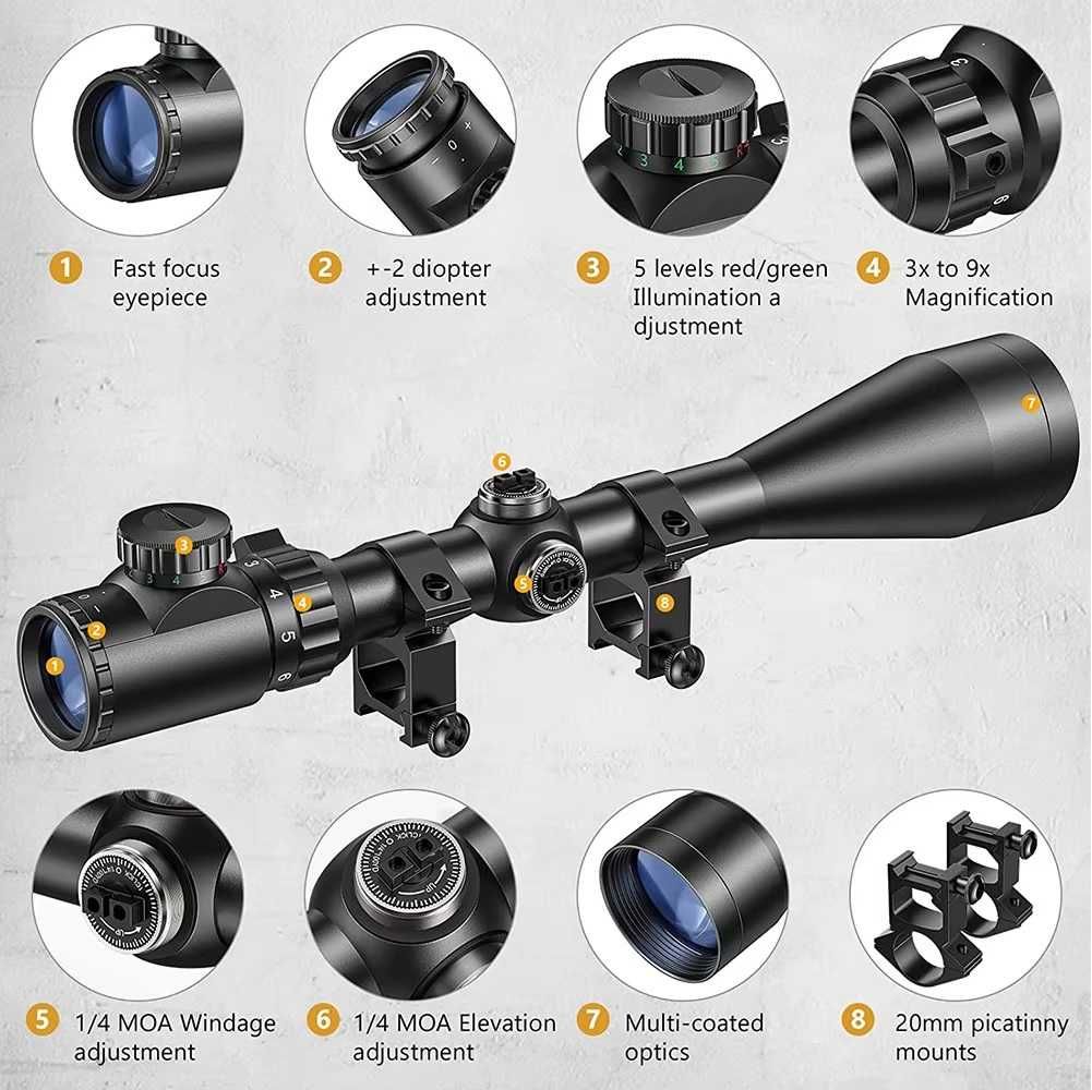 Оптический спортивный прицел CVLIFE 3-9x40 EG