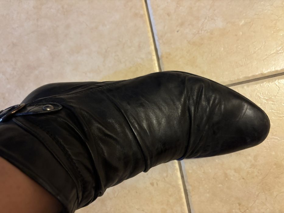 Ghete piele, scurte, elegante, marimea 37