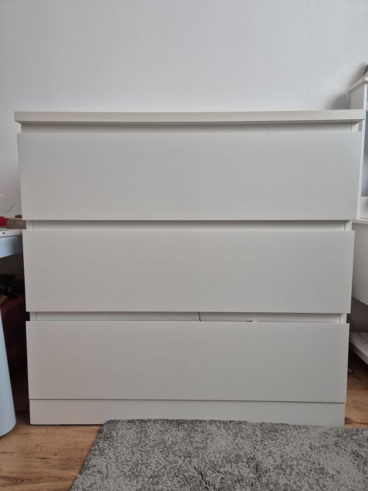 Comodă IKEA albă cu 3 sertare