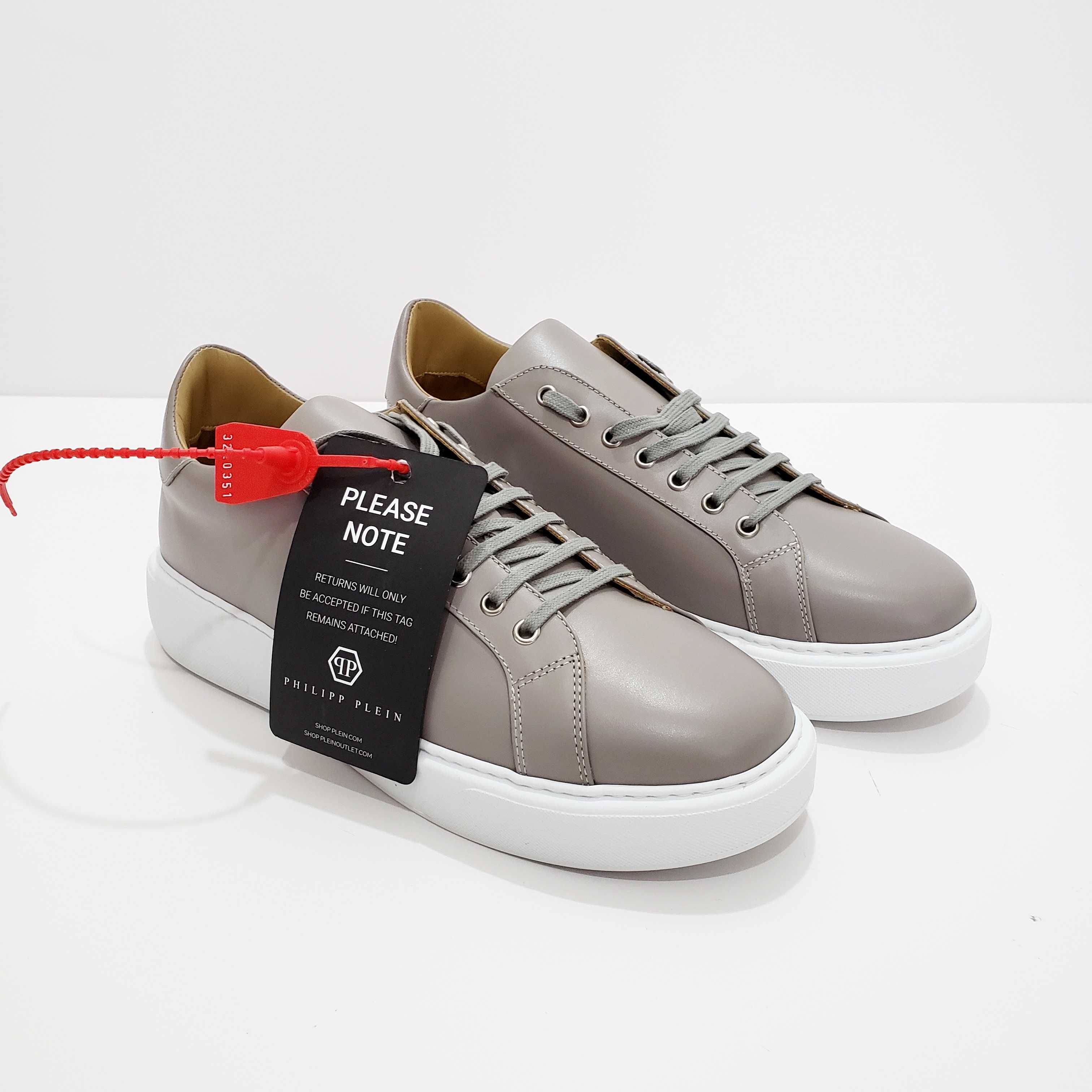 PHILIPP PLEIN Hexagon Leather Sneaker Оригинални Кецове Обувки 44