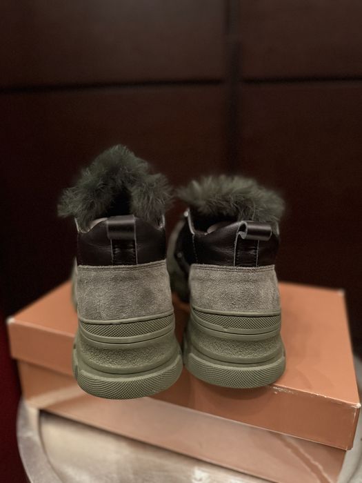 Обувки от естествена кожа с косъм Eva Minge