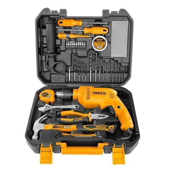 Комплект инструменти 115 части с бормашина 680w ingco