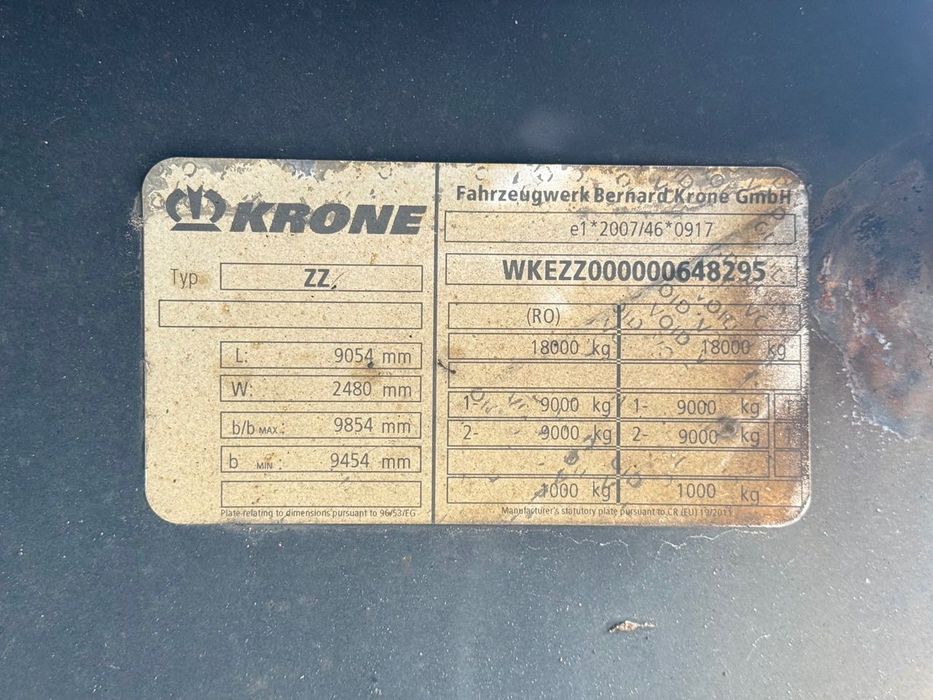 Remorca container BDF Krone roti 435/50 R 19.5