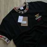 Tricou Negru Burberry Logo Brodat